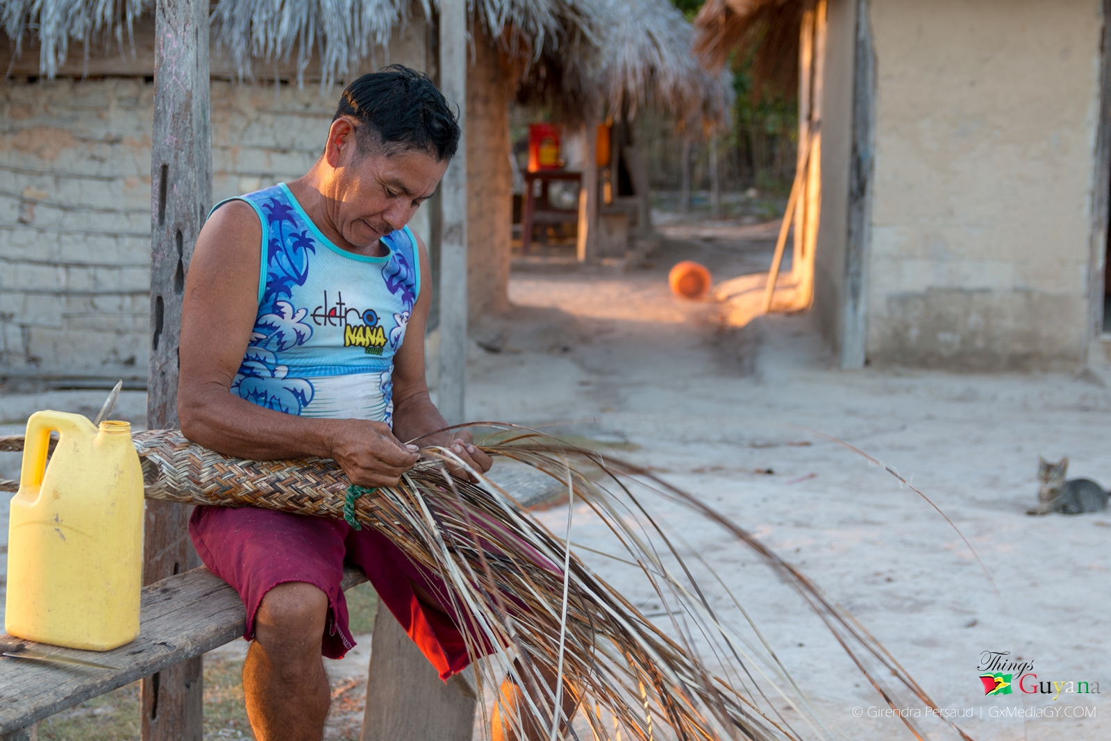 Amerindian Man Making a Matapee