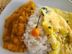 Pumpkin & Rice with Fry Eggs