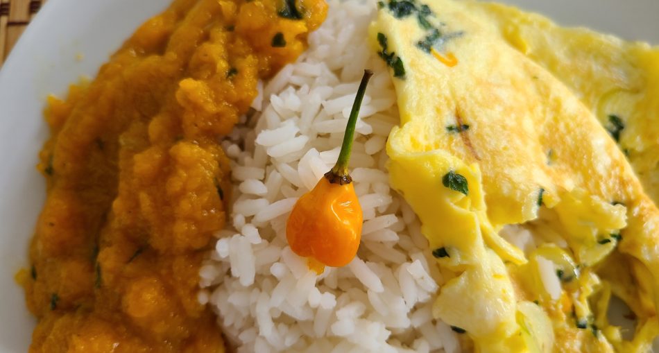 Pumpkin & Rice with Fry Eggs