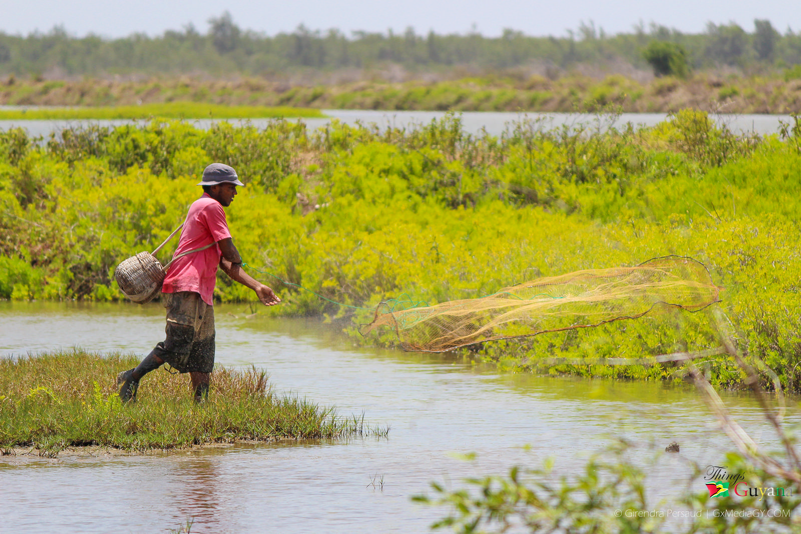 Casting a fisth net in Berbice